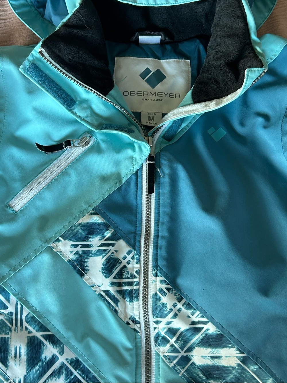 Obermeyer Girls Ski Jacket Teen M 10-12 Blue Winter Coat